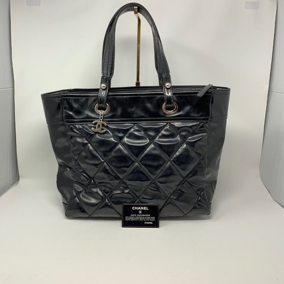 CHANEL Handbags - authentic CHANEL Paris Biarritz Black  Lea…